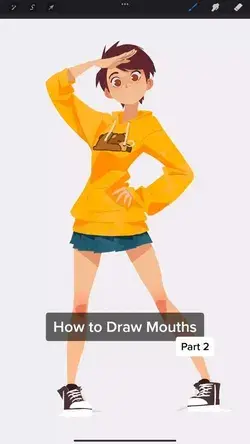 how to draw a mouth - digital art tips