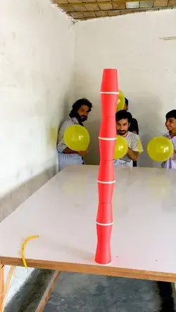 Destroy The Cup Tower With Balloons 🎈🎈