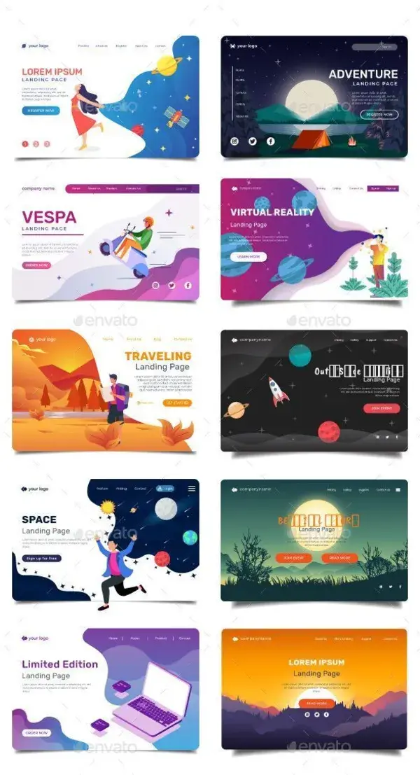 Landing Page Illustration Templates