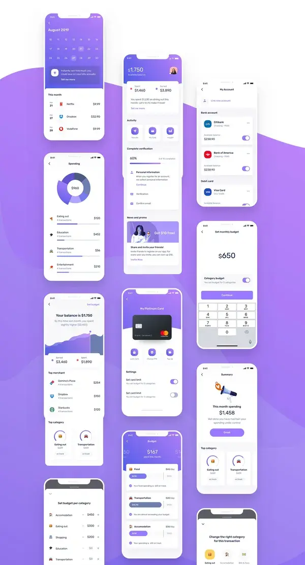 Finance Mobile UI UX