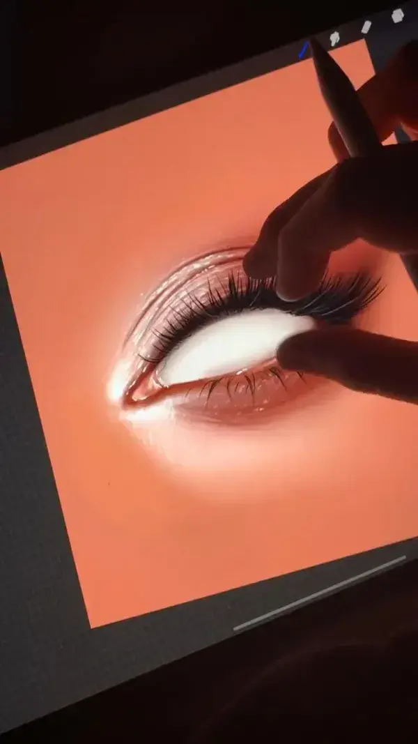 Amazing digital drawing of an eye ❤️👁 by @wynn_procreate on tiktok. Follow them for more!🦋