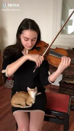 Mom is awesome playing the violin 😻🎶