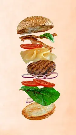 Social Media Burger Food Design