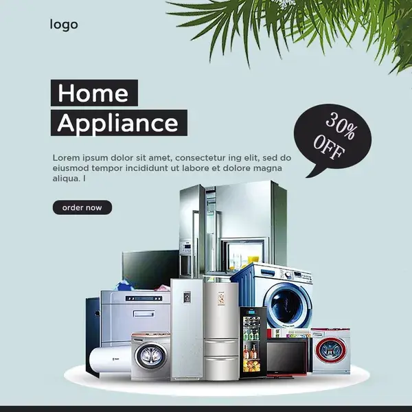 Home Appliance Banner Post Design
