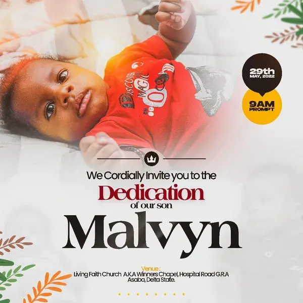 Child Dedication Flier Design