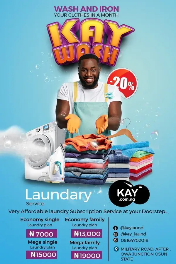 Kay wash flyer design