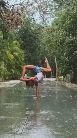 Yoga and rain for some fun moments