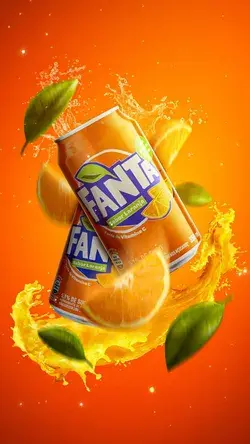 Flyer Fanta - Composição feita com  Photoshop