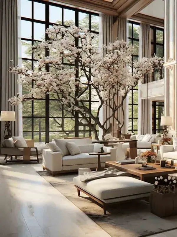 A Glimpse of Timeless Elegance: Classic Penthouse Living Room Decor