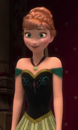 Anna con el vestido de coronación