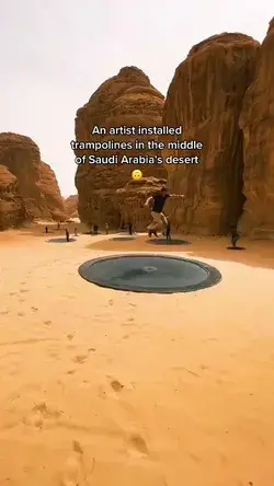 Desert Trampolines in Saudi Arabia