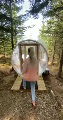 Would you stay in this bubble hotel?