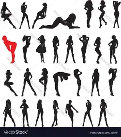 Sexy woman black Royalty Free Vector Image - VectorStock