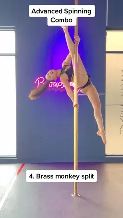 Advanced spinning combo | Pole dance moves, Pole fitness, Pole dancing