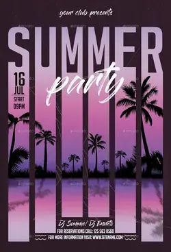 Summer Party Bundle, Print Templates | GraphicRiver