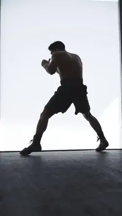 Man Shadowing Boxing