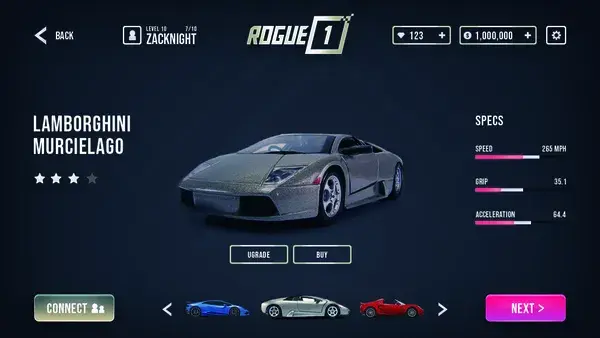 Car Racing Game GUI