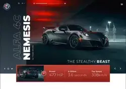 Super car website UI design