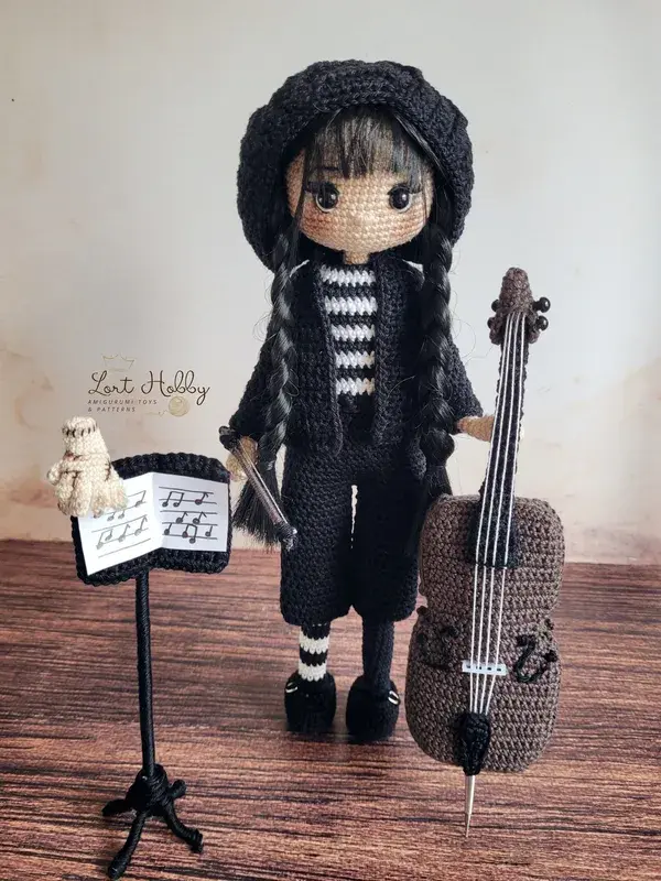 Wednesday Addams cello costume + body  pattern PDF TUTORİAL ENGLİSH