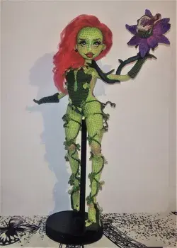 Poison Ivy (crochet art doll)