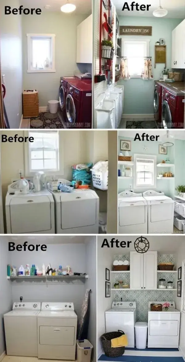 Before and After laundry room ideas