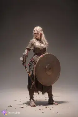 Strength and Determination in 3D: Viking Shieldmaiden