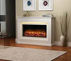 Endeavour Fires Danby Electric Fireplace Suite 48&quot; and Realistic Flame Effect Fire with 7 Day Programmable Remote Control In an Off White Surround : Amazon.co.uk: DIY &amp; Tools