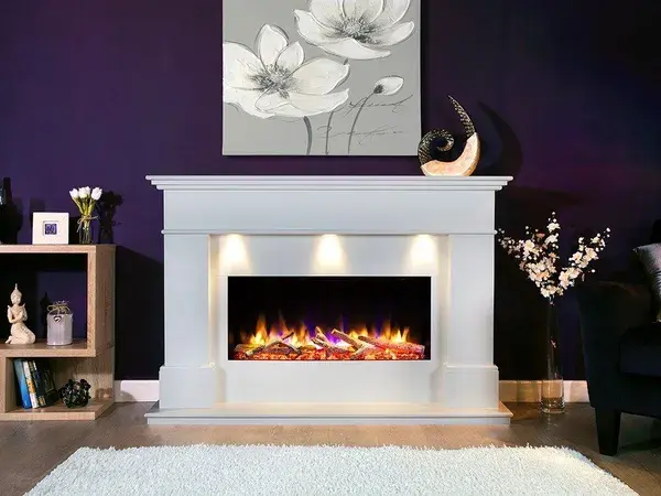 Celsi Ultiflame VR Adour Elite Illumia 33&quot; Electric Fireplace Suite - Smooth White