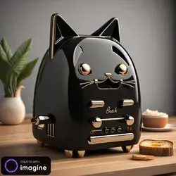 Black Cat Bread Toaster