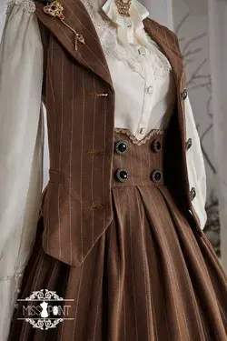 Miss Point -The Rose Academy- Vintage Classic Lolita High Waist Skirt