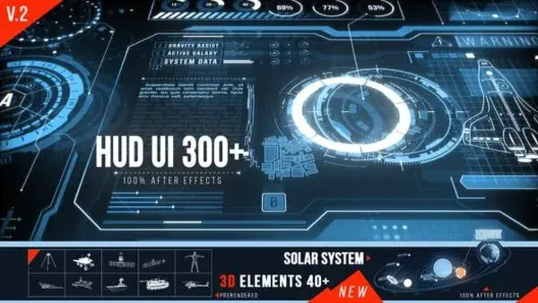 HUD UI Pack 300+, After Effects Project Files | VideoHive