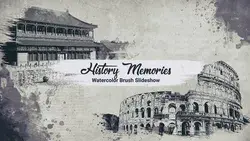 History Memories // Watercolor Brush Slideshow - After Effects