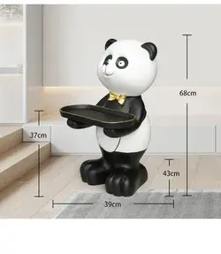 Buy Nordic Home Decor Resin Dog With Tray Statue Floor Standing Luxury living Room Decoration...