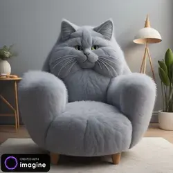 Grey Cat Chair