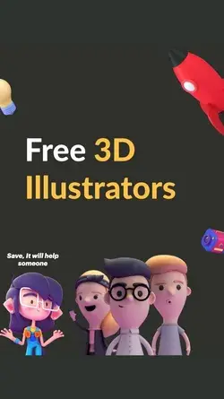 Free 3d #illustrators for all the designers in the field of UI UX