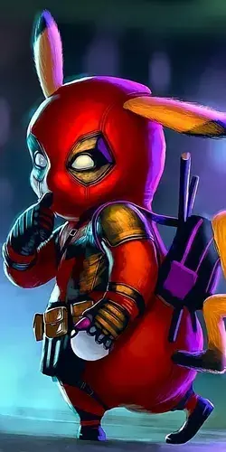 Pikachu Deadpool wallpaper hd_4k lol