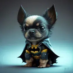 Bat-man puppy ai art