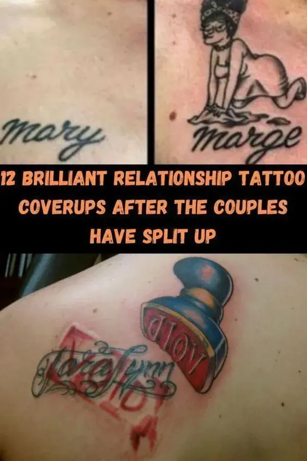 12 Brilliant Relationship Tattoo Coverups After the Couples Have Split Up
