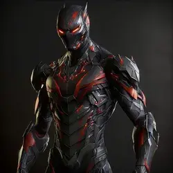 Batman red death suit stark tech