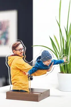 Familienfoto als Dekoaufsteller