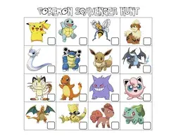 Pokemon Scavenger Hunt Printable + Clues