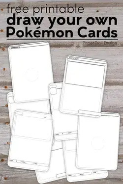 Pokémon Card Template Free Printable - Paper Trail Design | Pokemon birthday party, Pokemon themed p