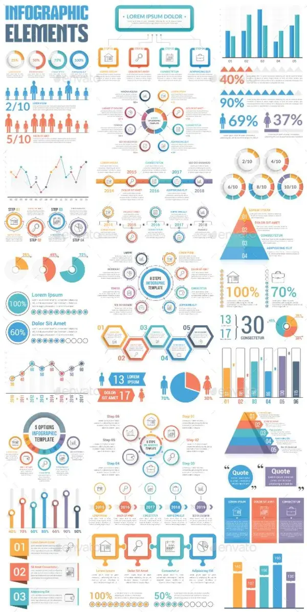 Infographic Elements Bundle, Infographics | GraphicRiver