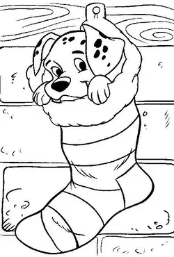Dog coloring book page