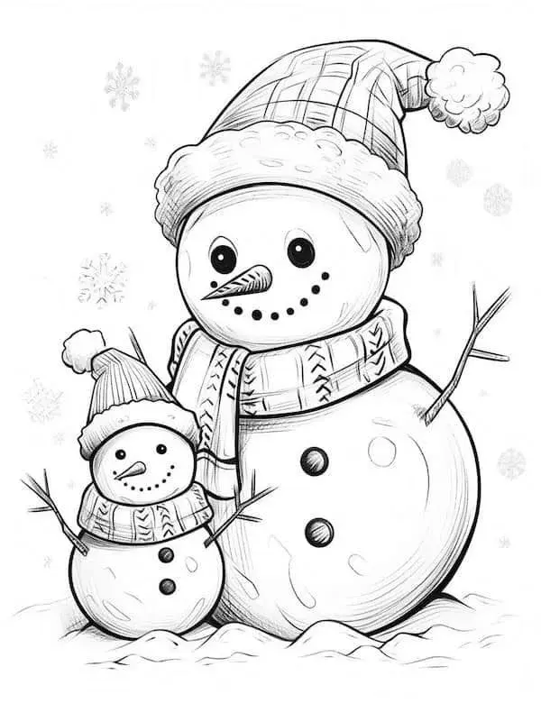 39 Snowman Coloring Pages For Kids And Adults - Our Mindful Life