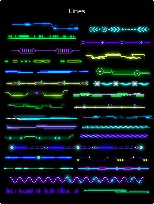 Cyberpunk HUD Elements for After Effects, After Effects Project Files