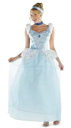 Amazon.com: Disguise Disney Cinderella Adult Deluxe Costume, Light Blue/White, Medium/8-10 : Clothing, Shoes &amp; Jewelry