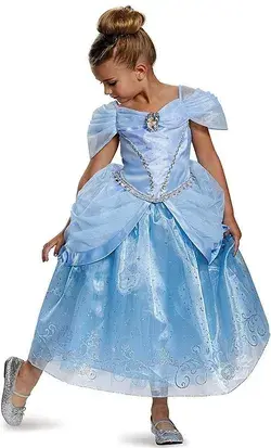 Cinderella Prestige Disney Princess Fancy Dress Halloween Deluxe Child Costume