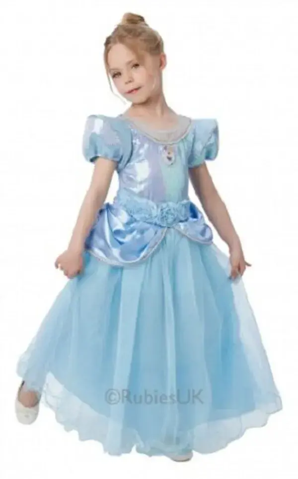 New Girls Deluxe Disney Princess Cinderella Book Day Week Fancy Dress Costume Outfit. Cinderella d