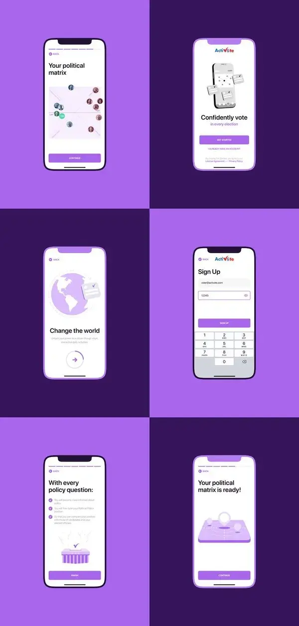 UI/UX design for a mobile application.